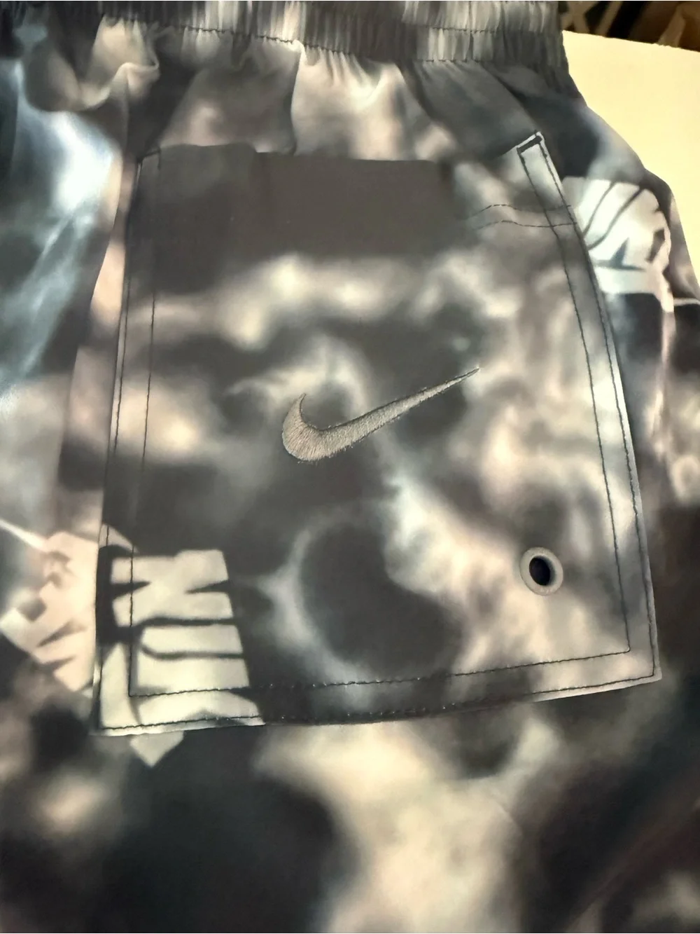Nike Black and Gray mens swim shorts NWT
